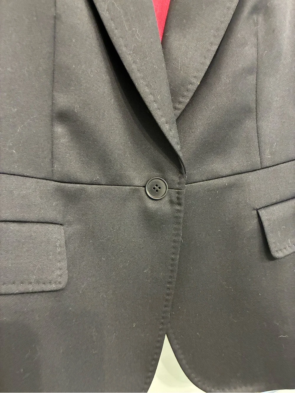 Talbots Black Tux Blazer with Hot PinkInterior